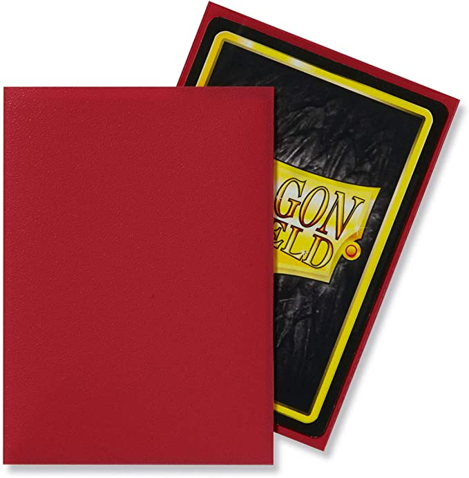 Dragon Shield Sleeves Standard Size Matte Finish Red Color Protective Card 100 Ct ATM11007