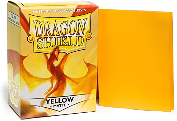 Dragon Shield Sleeves Standard Size Matte Yellow 100 Ct ATM11014