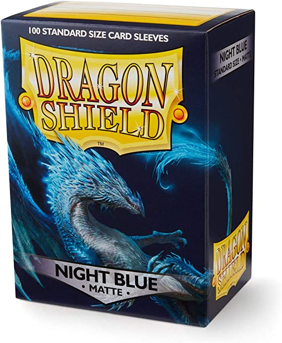 Dragon Shield Sleeves Standard Size Arcane Tinmen Matte Finish Night Blue 100 Ct ATM11042