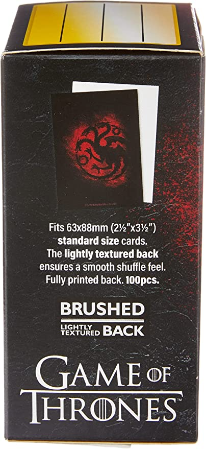 Dragon Shield Sleeves Standard Size Game Of Thrones Targaryen Brushed Art 100 Ct ATM16031