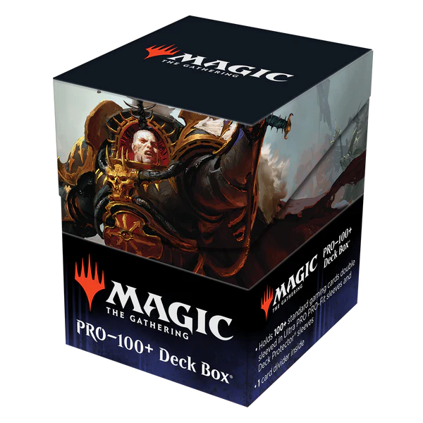Ultra PRO - Magic The Gathering Warhammer 40k 100+ Card Deck Box Abaddon The Despoiler - Protect and Store your Collectible Gaming Cards Trading Cards or Sports Cards in A Self Locking Deck Box ULPDBM19441