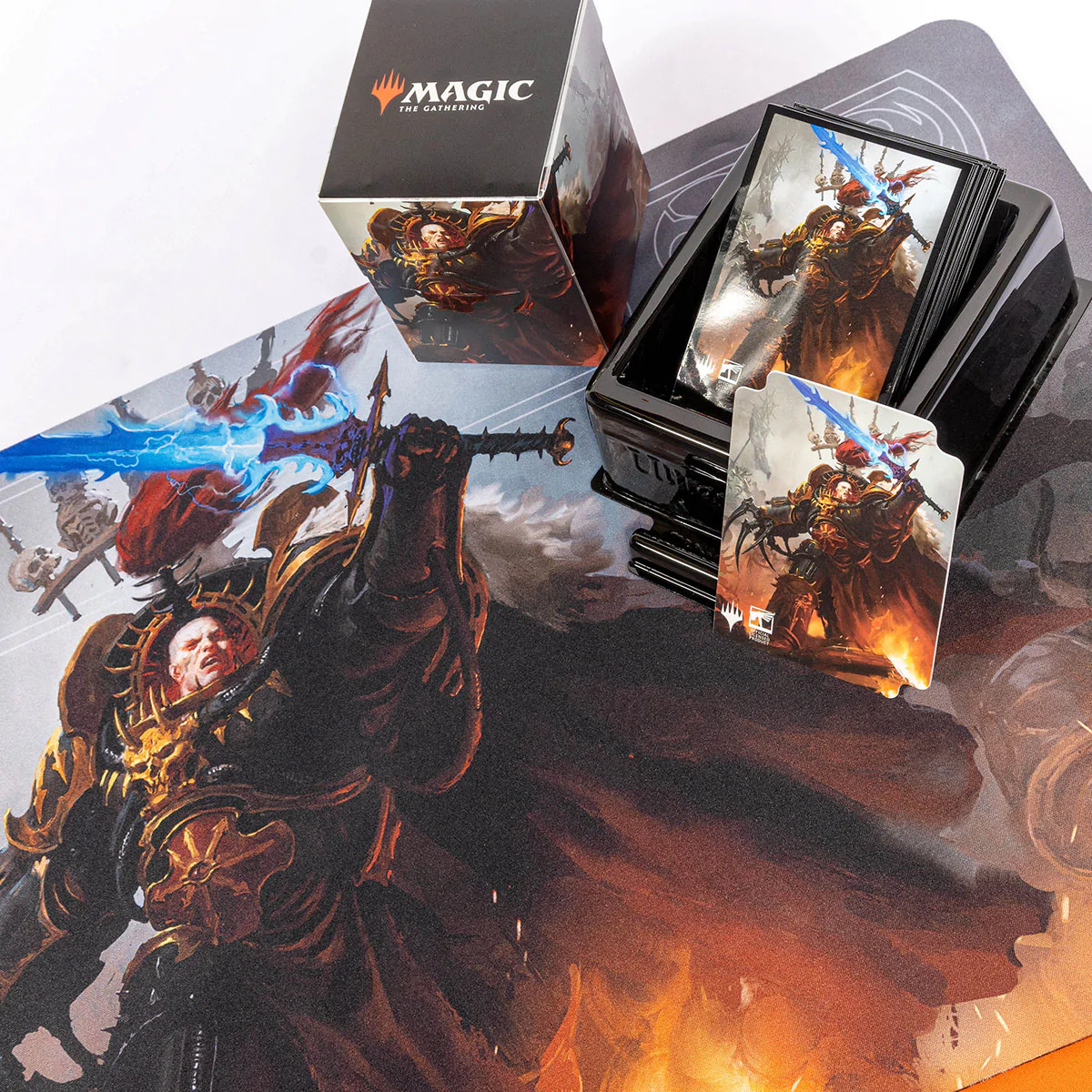 Ultra PRO - Magic The Gathering Warhammer 40k 100+ Card Deck Box Abaddon The Despoiler - Protect and Store your Collectible Gaming Cards Trading Cards or Sports Cards in A Self Locking Deck Box ULPDBM19441