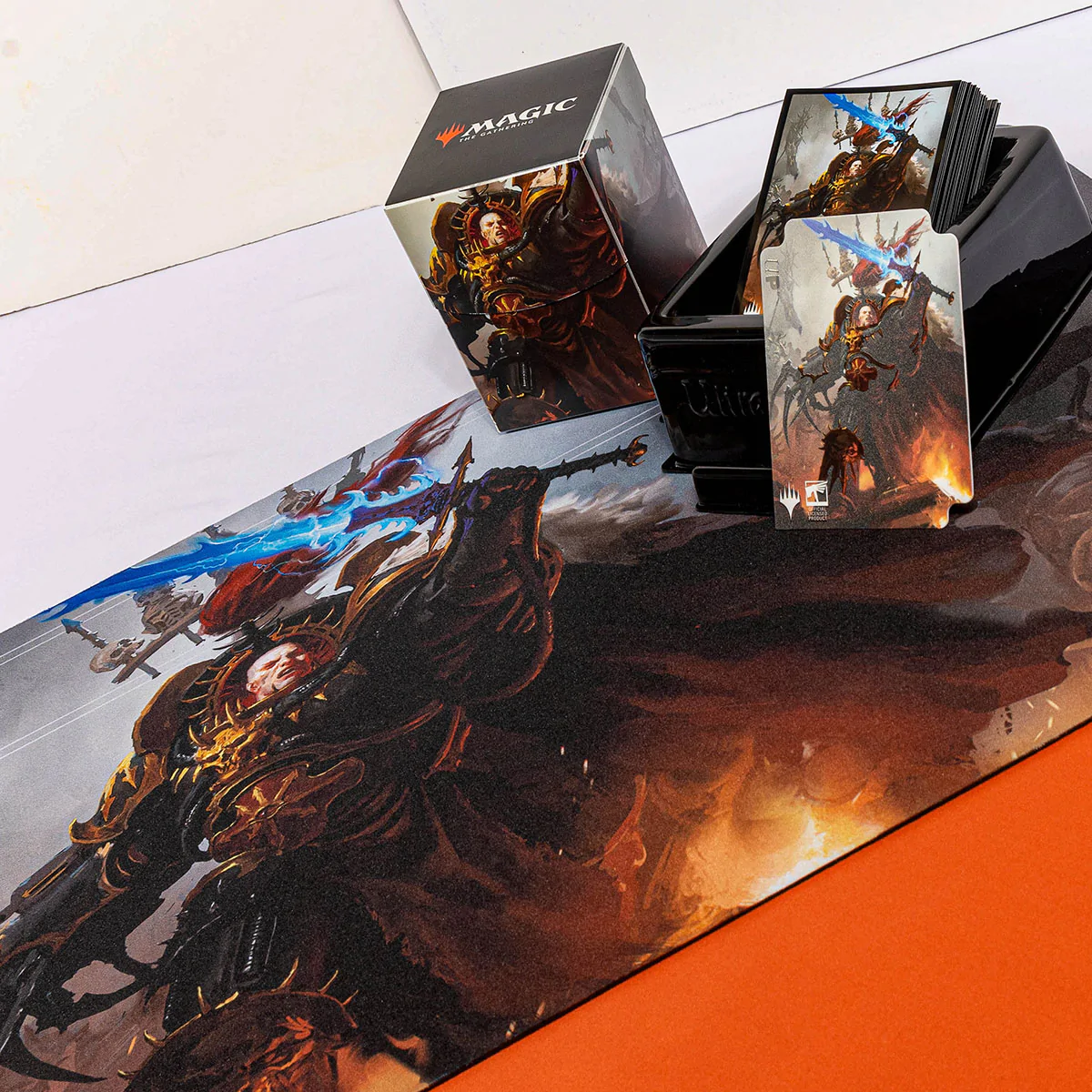Ultra PRO - Magic The Gathering Warhammer 40k 100+ Card Deck Box Abaddon The Despoiler - Protect and Store your Collectible Gaming Cards Trading Cards or Sports Cards in A Self Locking Deck Box ULPDBM19441