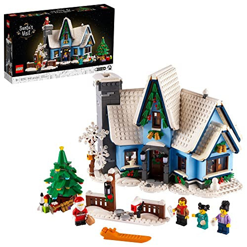 LEGO Santaâ€™s Visit 10293 Building Kit A Festive Build for Adults and Families, with a Christmas Scene to Display (1,445 Pieces)