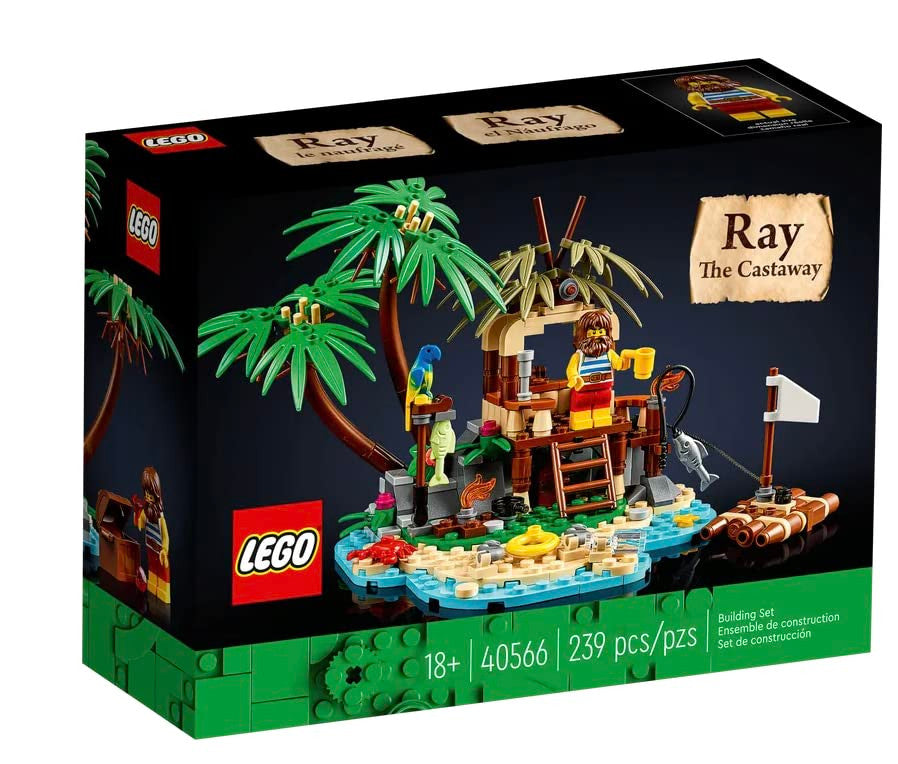 LEGO (40566) Ray The Castaway Building Kit 2022 - Colorful Desert Island Model For Play And Display