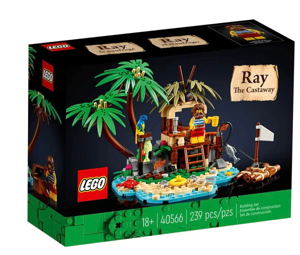LEGO (40566) Ray The Castaway Building Kit 2022 - Colorful Desert Island Model For Play And Display