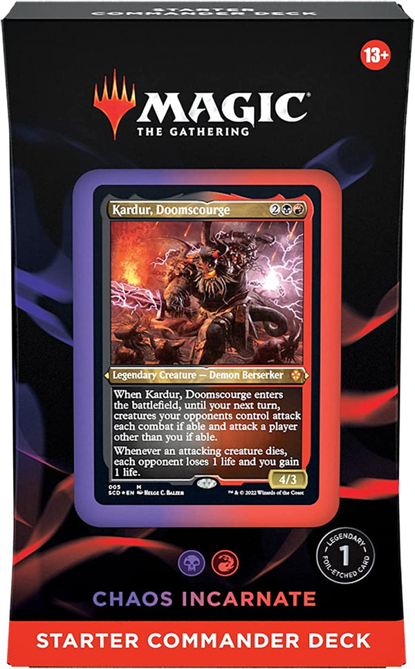 MTG Magic The Gathering CCG. Commander Starter Beginner Decks Chaos Incarnate Single Pack WOC-C99230000-ChaosIncarnate