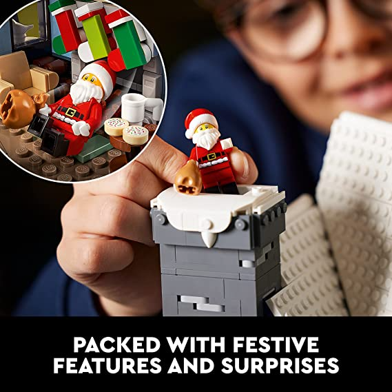LEGO Santaâ€™s Visit 10293 Building Kit A Festive Build for Adults and Families, with a Christmas Scene to Display (1,445 Pieces)