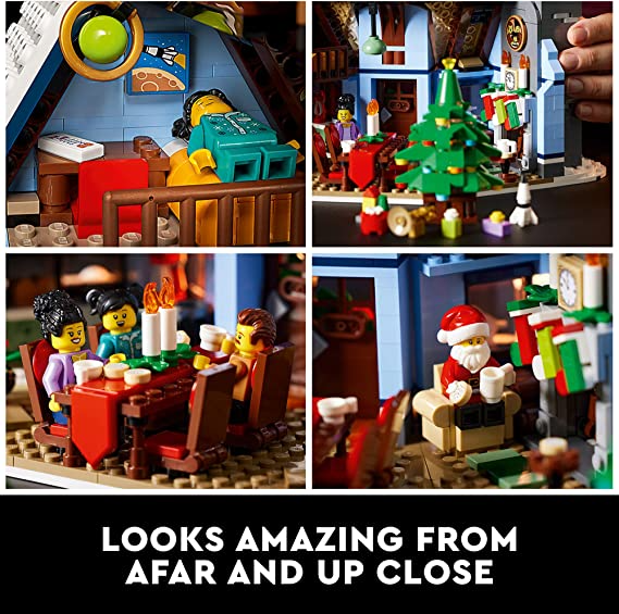LEGO Santaâ€™s Visit 10293 Building Kit A Festive Build for Adults and Families, with a Christmas Scene to Display (1,445 Pieces)