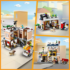 LEGO Creator 3in1 Downtown Noodle Shop 31131 Building Toy Set for Boys Girls and Kids Ages 8+; Features a Townhouse Bike Shop or Arcade 569 Pieces LEGO-31131