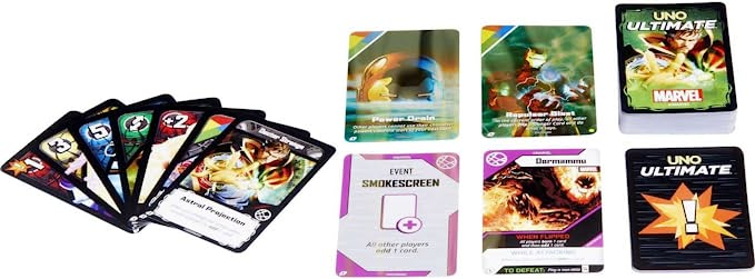 UNO Ultimate Marvel TCG Add On Pack with Dr. Strange Character Deck & 2 Collectible Foil Cards MTTHHV90-DoctorStrange