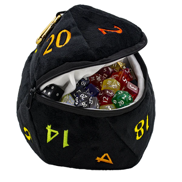 Ultra PRO D20 Plush Dice Bag Carrier Rainbow Perfect Stylish Dice Holds up to 50 Polyhedral Dice UPI-16138