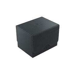 Gamegenic Sidekick 100+ Convertible Deck Box Sideloading Card Storage Box with Removable Cover Holds 100 Double-Sleeved Cards Black Color GG2010