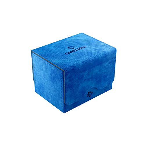 Gamegenic Sidekick 100+ Convertible Deck Box Sideloading Card Storage Box with Removable Cover Holds 100 Double-Sleeved Cards Blue Color GG2011