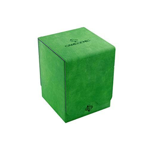 Gamegenic Squire 100+ Convertible Deck Box Holds 100 Double-Sleeved Cards Green Color GG2019
