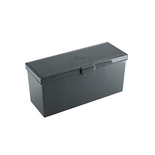 Gamegenic Fourtress 320+ Casual Deck Box Double-Sleeved Card Storage with Flex Card Divider Holds up to 320 Cards -Black Color GG2514