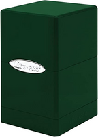 Ultra Pro Satin Tower hi Gloss Emerald Green Stores upto 100+ standard size cards ULPDB15846