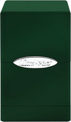 Ultra Pro Satin Tower hi Gloss Emerald Green Stores upto 100+ standard size cards ULPDB15846