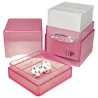 Ultra Pro Ultra Pro Satin Tower Glitter Pink Stores 100+ standard size cards ULPDB15890