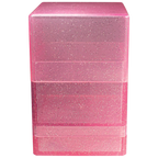 Ultra Pro Ultra Pro Satin Tower Glitter Pink Stores 100+ standard size cards ULPDB15890