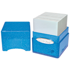 Ultra Pro Satin Cube Glitter Blue Stores 100+ standard size cards ULPDB15908