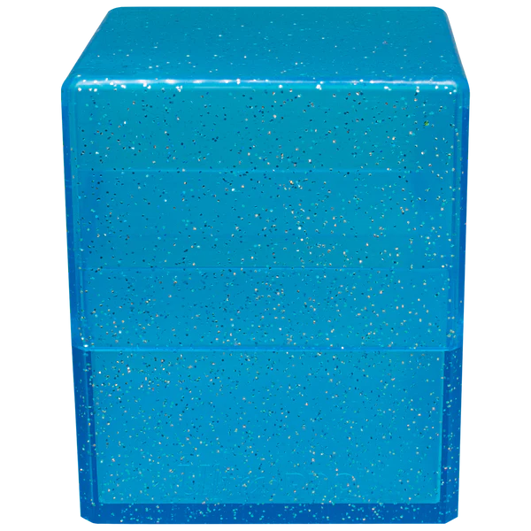 Ultra Pro Satin Cube Glitter Blue Stores 100+ standard size cards ULPDB15908