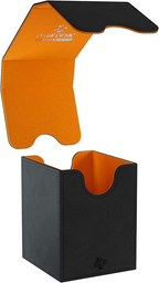 Gamegenic Squire 100+ Xl Convertible Deck Box Holds Up To 100 Cards Black And Orange Color G20068