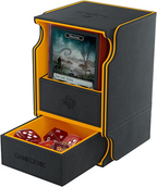 Gamegenic Watchtower 100+ XL Convertible Deck Box Holds up to 100 Cards Black and Orange Color G20069