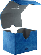 Gamegenic Sidekick 100+ Convertible Deck Box Sideloading Card Storage Box with Removable Cover Holds 100 Double-Sleeved Cards Blue Color GG2011