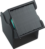 Gamegenic Squire 100+ Convertible Deck Box Card Storage Box with Removable Cover Holds 100 Double-Sleeved Cards Black Color GG2015