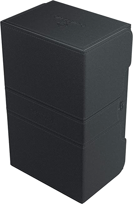 Gamegenic Stronghold 200+ Convertible Deck Box Double Sleeved Card Storage Holds up to 200 Cards Black Color GG2025