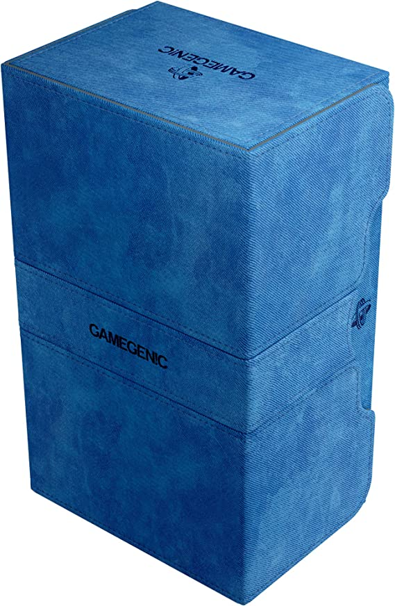 Gamegenic Stronghold 200+ Convertible Deck Box Double Sleeved Card Storage Holds up to 200 Cards Blue Color GG2026