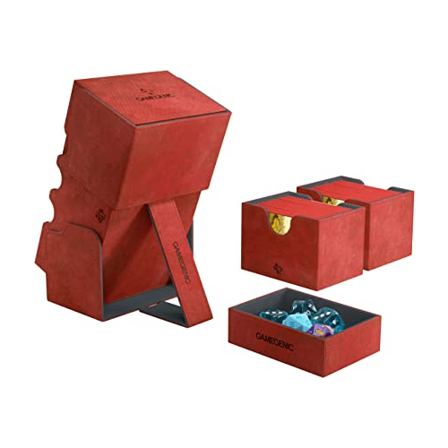 Gamegenic Card Deck Box Deck Convertible Red 200Ct Hold Upto 200 Cards GG2027