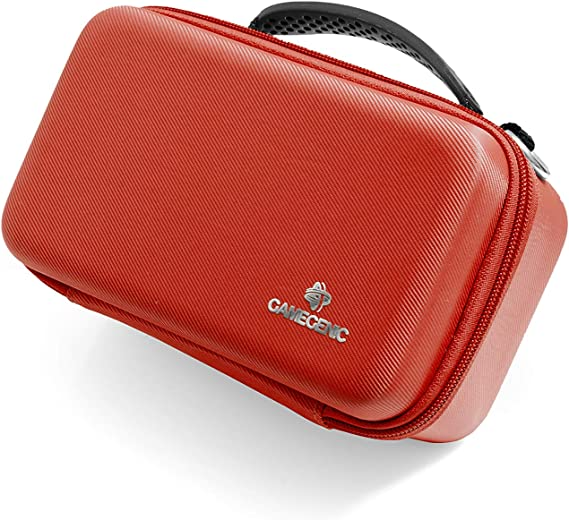 Gamegenic Game Shell 250+ Portable Case for Board Games and Card Games Holds Up to 250 Double Sleeved Cards Red Color GG2032