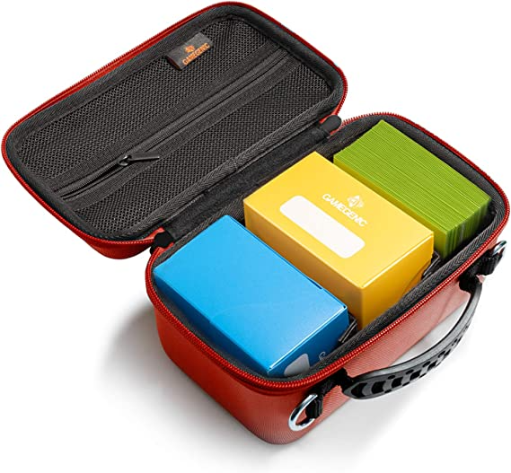 Gamegenic Game Shell 250+ Portable Case for Board Games and Card Games Holds Up to 250 Double Sleeved Cards Red Color GG2032