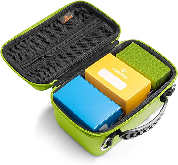 Gamegenic Game Shell 250+ Portable Case for Board Games and Card Games Holds Up to 250 Double Sleeved Cards Green Color GG2034