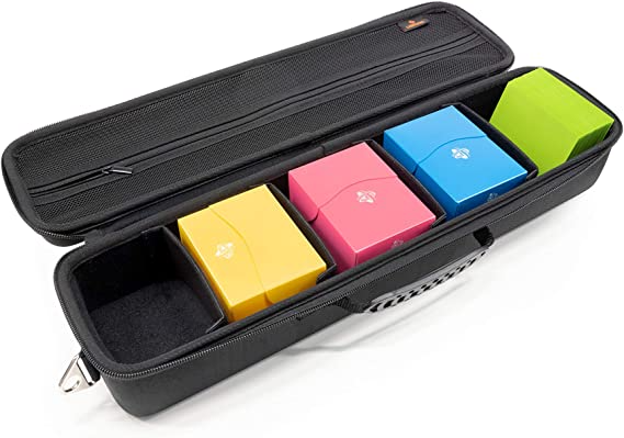 Gamegenic Game Shell Xl Black Holds 650+ Double Sleeved Cards,Portable And Sturdy, Durable Nylon Surface, Eva Foam Edges For Safe Inner Compartment GG2035
