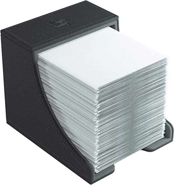 Gamegenic Deck Box Watchtower Convertible Black 100Ct Holds Double Sleeved Cards With Accessories Drawer Mix & Match Customization Secure Closure With Powerful Magnets GG2037