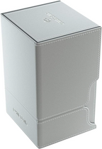 Gamegenic Deck Box Watchtower Convertible White 100Ct Holds Double Sleeved Cards With Accessories Drawer Mix & Match Customization Secure Closure With Powerful Magnets GG2040