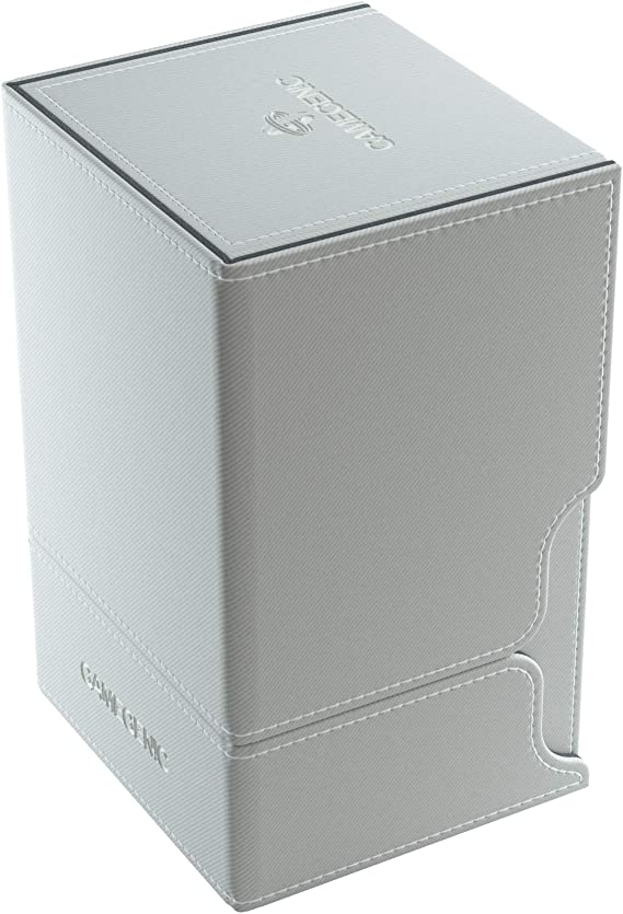Gamegenic Deck Box Watchtower Convertible White 100Ct Holds Double Sleeved Cards With Accessories Drawer Mix & Match Customization Secure Closure With Powerful Magnets GG2040