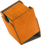 Gamegenic Squire 100+ Convertible Deck Box Card Storage Box with Removable Cover Holds 100 Double-Sleeved Cards Orange Color GG2044