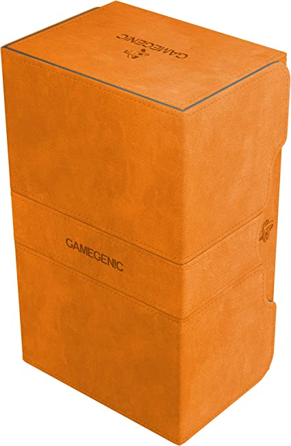 Gamegenic Stronghold 200+ Convertible Deck Box Double Sleeved Card Storage Holds up to 200 Cards Orange Color GG2046