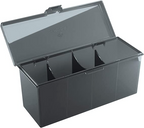 Gamegenic Fourtress 320+ Casual Deck Box Double-Sleeved Card Storage with Flex Card Divider Holds up to 320 Cards -Black Color GG2514