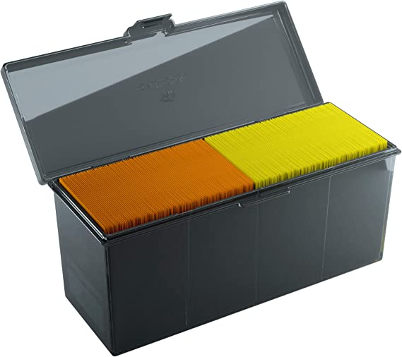 Gamegenic Fourtress 320+ Casual Deck Box Double-Sleeved Card Storage with Flex Card Divider Holds up to 320 Cards -Black Color GG2514