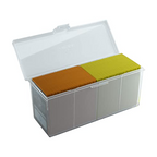 Gamegenic Fourtress 320+ Casual Deck Box Double Sleeved Card Storage with Flex Card Divider Holds up to 320 Cards Clear Color GG2516