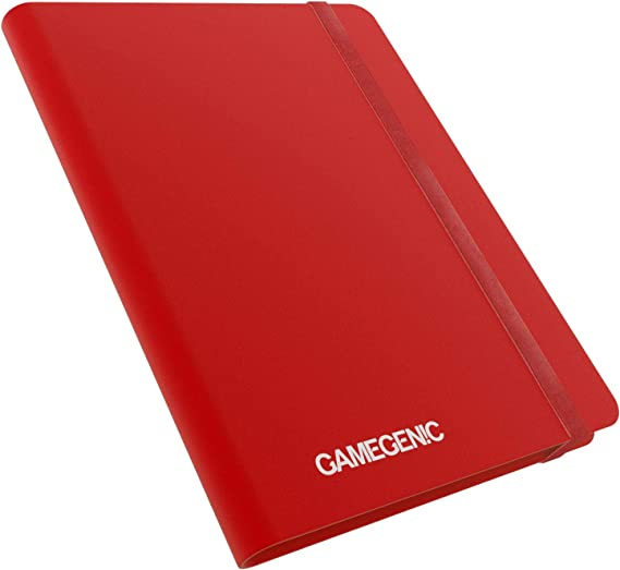 Gamegenic Casual Album 18 Pocket Red 20 Side Loading Pages For 360 Sleeved Cards Optimized For Double Sleeved Cards GG3202