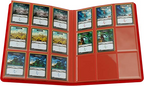 Gamegenic Casual Album 18 Pocket Red 20 Side Loading Pages For 360 Sleeved Cards Optimized For Double Sleeved Cards GG3202