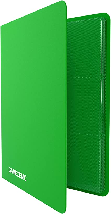 Gamegenic Casual Album 18 Pocket Organize Standard and Japanese Size Collectible Cards Holds up to 360 Cards Green Color GG3203