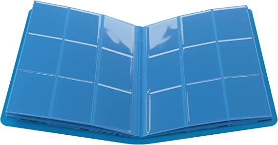 Gamegenic Casual Album 18 Pocket Blue, 20 Side-Loading Pages For 360 Sleeved Cards, Optimized For Double Sleeved Cards GG3204