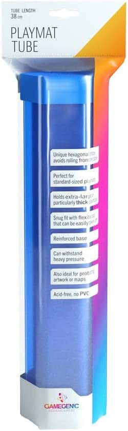 Gamegenic Playmat Tube Secure Game Mat Storage Organizes and Protects Standard-Sized and Extra Large Playmats Semi-Transparent Blue Color GG4905